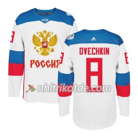 Russland Trikot Alexander Ovechkin 8 2016 World Cup Weiß Premier - Herren